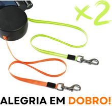 Carregar imagem no visualizador da galeria, Coleira DuoPet Retrátil e Rotativa