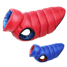 Carregar imagem no visualizador da galeria, Colete de frio para Cachorros - Dupla face e Impermeável - Vermelho e Azul