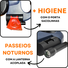 Carregar imagem no visualizador da galeria, Coleira DuoPet Retrátil e Rotativa