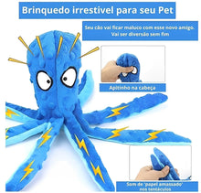 Carregar imagem no visualizador da galeria, Brinquedo Para Cachorro Polvo Octopus Pelucia Pet Com Apito Interno Único