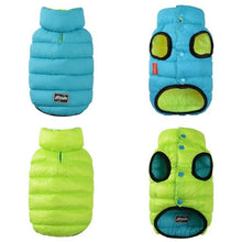 Carregar imagem no visualizador da galeria, Colete de frio para Cachorros - Dupla face e Impermeável - Rosa e Roxo