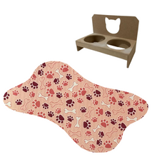 Carregar imagem no visualizador da galeria, Combo Conforto Pet – Comedouro Elevado + Tapetinho Clean 🐾✨
