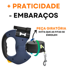 Carregar imagem no visualizador da galeria, Coleira DuoPet Retrátil e Rotativa
